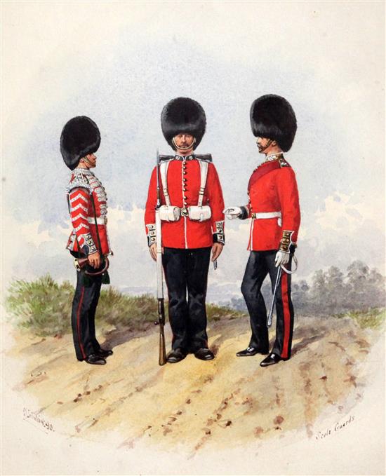 Richard Simkin (1840-1926) and others Scots Guards,